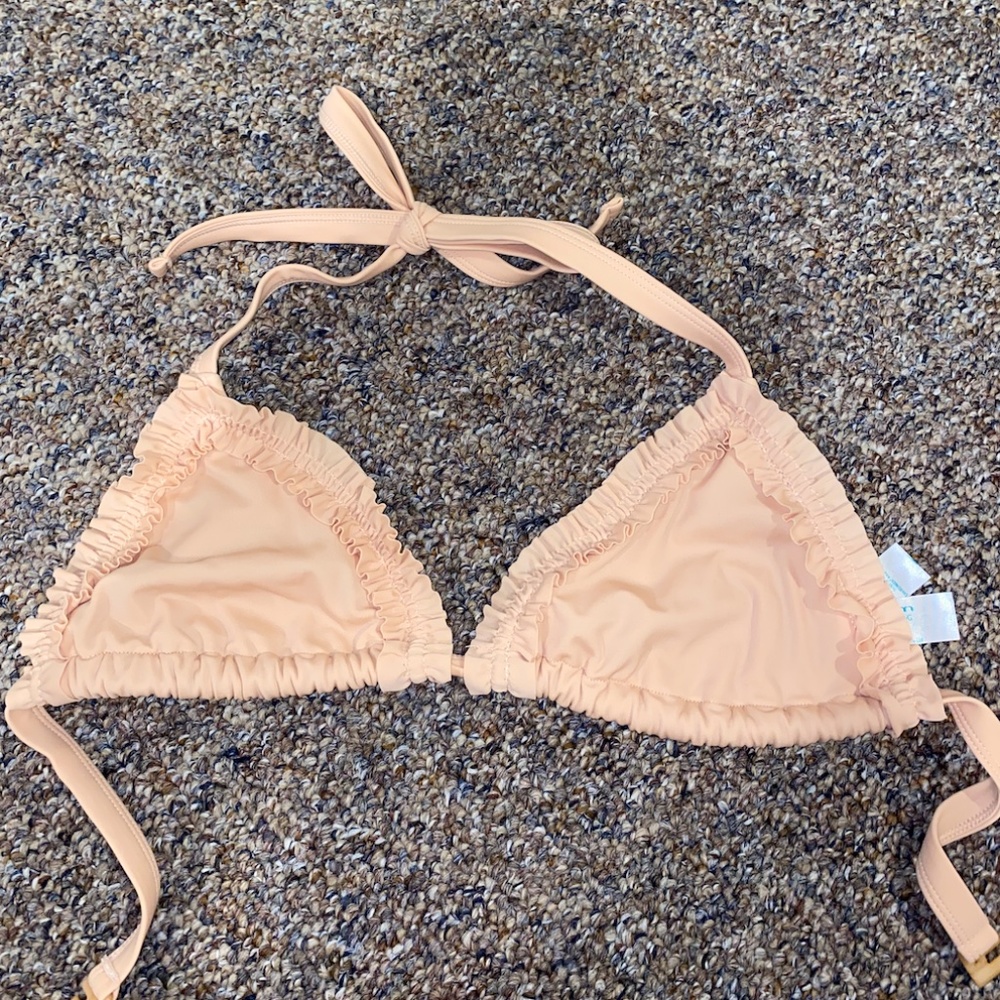 Asos Ruffle Nude Bikini Top